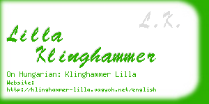 lilla klinghammer business card